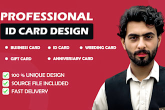create professional luxury business card student id card, any card with qr code