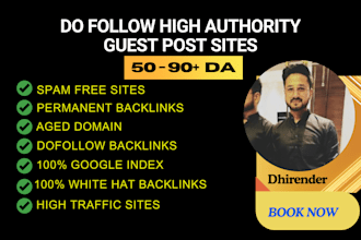 provide you high da dofollow guest post website of all niche start from 5 dollar