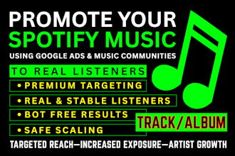 do professional spotify promotion for music marketing