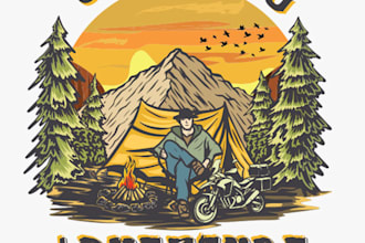 make retro vintage customs graphic tshirts design and illustration