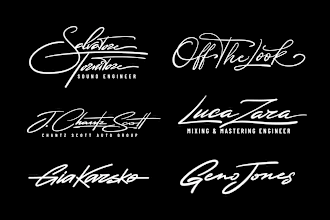 design your unique handwritten signature logo
