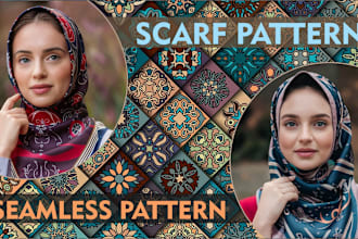 create customized scarf and hijab pattern designs
