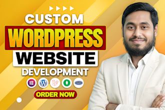 design redesign wordpress, custom website development as full stack developer