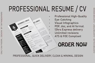 design you a custom resume or porfolio in pdf
