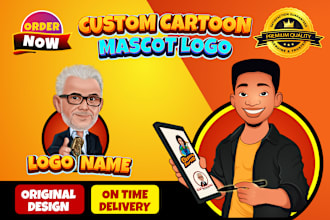 do cartoon character, comic illustration or mascot logo design