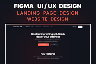 do figma website design, landing page design, UI design