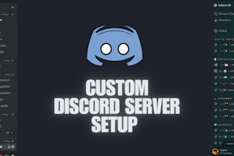 make best discord server with design and bots setup