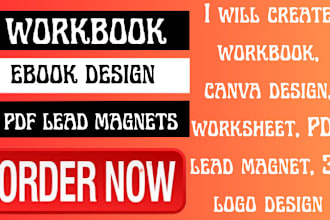 design your PDF workbook, worksheet, lead magnet, checklist, ebook design