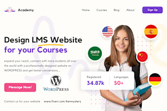 create learndash or tutor lms elearning membership lms website