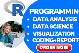 do rstudio, r programming, data science, data analysis and machine learning task