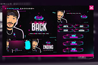 create best animated twitch overlay and logo