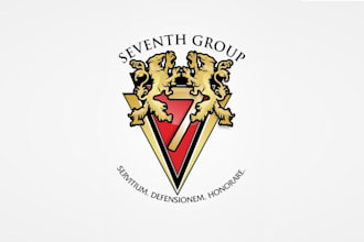 design family crest, logo, heraldic shield or coat of arms