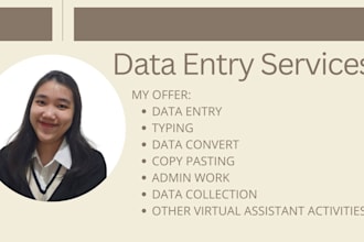 do data entry, data conversion, and copy paste