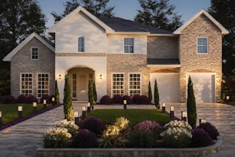 do 3d modelling and rendering, 3d exterior design and house design