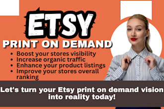 do etsy print on demand store, etsy print on demand, etsy SEO, etsy