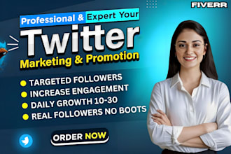 be your twitter x promotion and marketing manager for organic growth