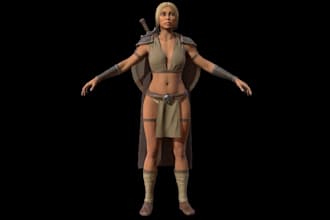 deliver realistic game character,ue5,animate3d,rig3d modular model,ik fk rigging