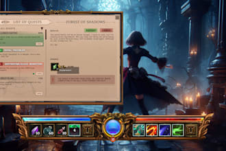 do interface in dark fantasy style