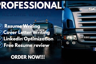 write truck driver resume, scrum master resume, cv, linkedin