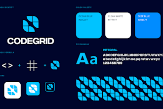 do minimalist logo with full brand identity or brand guidelines