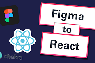 convert design to live, responsive website using react,