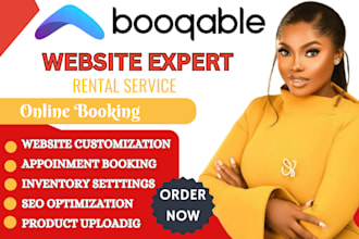 setup booqable rental services, rental website design, booqable online booking