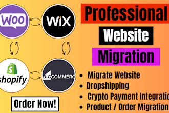 copy clone migrate product customer data order to ecwid wix to shopify website