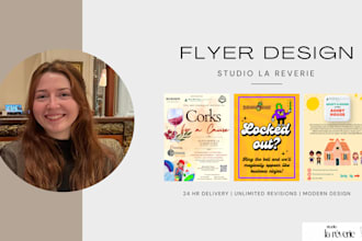 design professional flyers, posters, and promotional materials in 24 HR