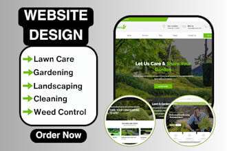 design landscaping agriculture gardening lawn service florist website
