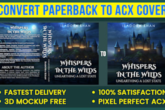 convert book cover, ebook cover to acx cover
