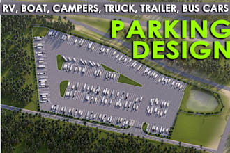 design rv, campers, boat, truck and trailer parking