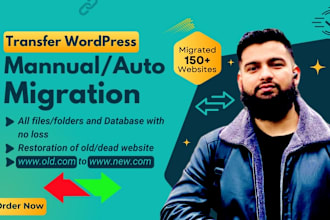 transfer wordpress website, migrate, or backup in just 6 hours