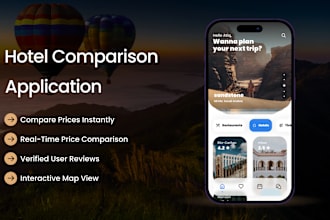 build a hotel comparison app, hotel booking app like trivago, tripadvisor