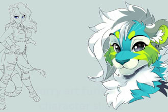 draw furry art ref sheet fursona vtuber illustration anthro feral avatar fandom