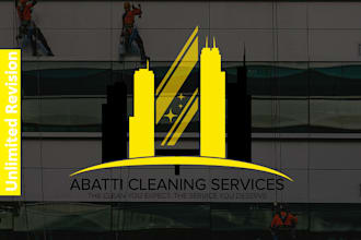 do minimal cleaning service maintenance logo design