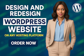 design wordpress website on bluehost godaddy siteground hostinger hostgator