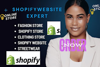 design a modern clothing and fashion shopify store or website, roblox, jewellery