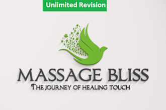 design minimal body massage therapy logo for business