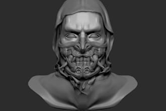 sculpt printable 3d oni mask 3d helment 3d coplay props figurine stl file print
