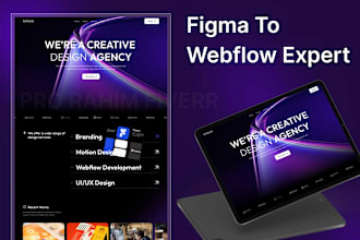 develop figma to webflow responsive and interactive website