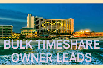 provide bulk timeshare owner leads USA