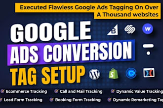 setup conversion tracking for google ads or analytics