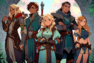 do your oc, fantasy, dnd party character