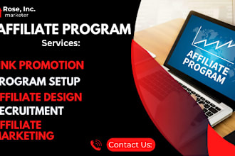 design and setup affiliate programs for signup or recruitment