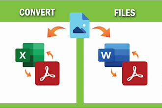 convert excel, PDF, word, image into another file conversion