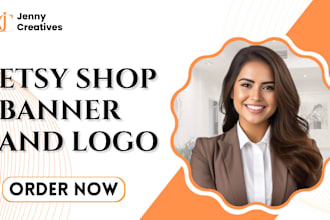 design an attractive etsy shop banner and logo for your etsy shop
