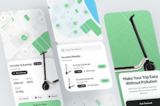 e scooter app, e bike app, ev charging app, ride sharing app, tracking app