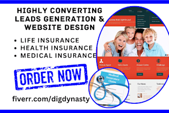 build health insurance life insurance medical insurance website insurance leads
