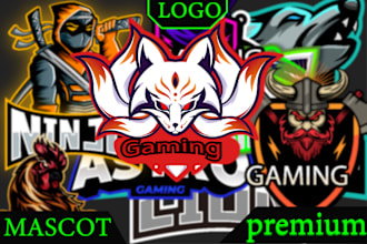 do mascot gaming logo design for twitch, esport, discord, instagram