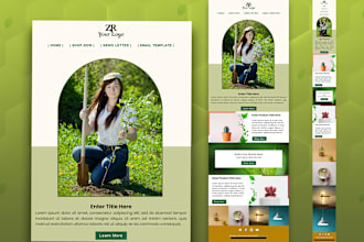 design responsive mailchimp or klaviyo email template
